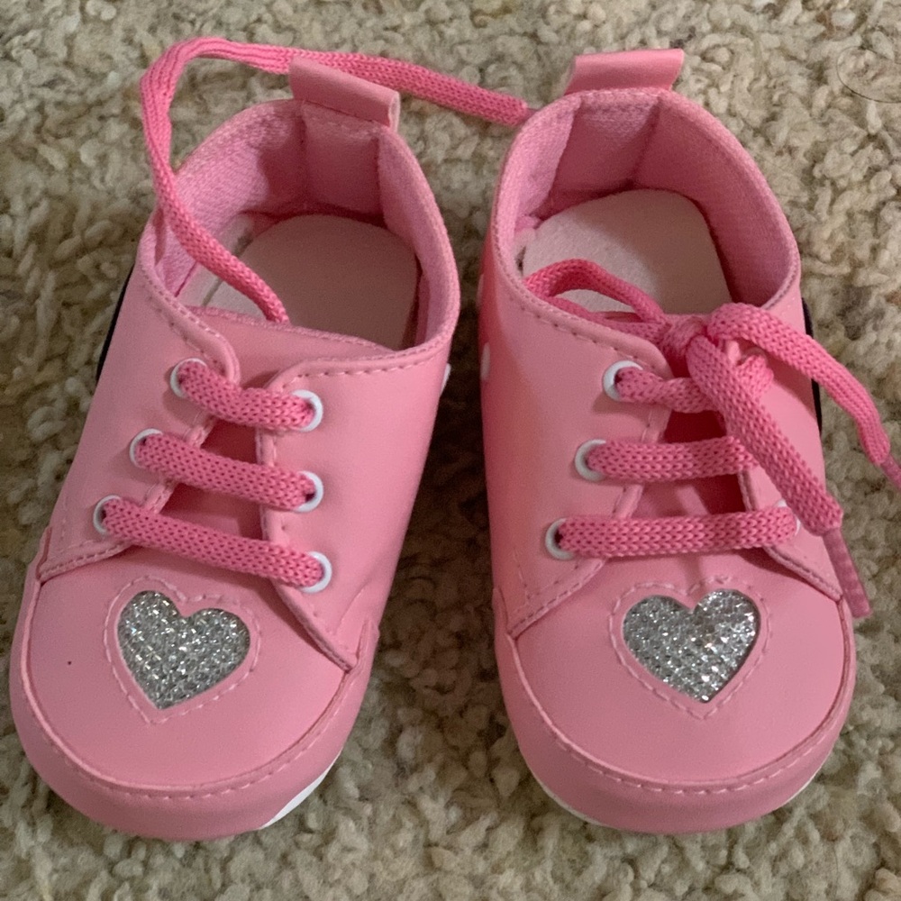 Pink Heart Sneakers for 6-12 m